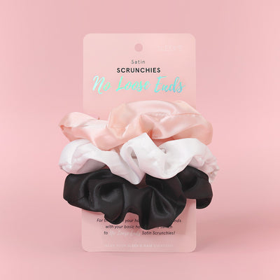 No Loose Ends - Satin Scrunchies Set of 3